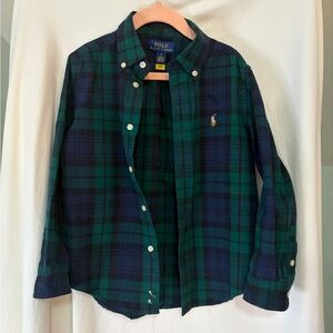 Polo by Ralph Lauren Kids Navy and Green Checkered Shirt